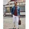 COOFANDY Mens Long Sleeve Tee Shirts Crew Neck Cotton T-Shirt Casual Shirts(Wine Red)