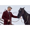 COOFANDY Mens Pea Coat Single Breasted Peacoat Winter Short Trench Coat(Burgundy Red)