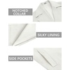COOFANDY Mens Pea Coat Single Breasted Peacoat Winter Short Trench Coat(White)