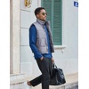 COOFANDY Mens Quarter Zip Pullover Long Sleeve Golf Shirt Fleece Sweatshirt(Dark Blue)