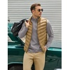 COOFANDY Mens Quarter Zip Pullover Long Sleeve Golf Shirt Fleece Sweatshirt(Light Gray)