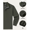 COOFANDY Mens T-Shirt Quarter Button Pullover Casual Long Sleeve Sweatshirt(Army Green)