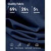 COOFANDY Mens T-Shirt Quarter Button Pullover Casual Long Sleeve Sweatshirt(Dark Blue)