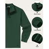 COOFANDY Mens T-Shirt Quarter Button Pullover Casual Long Sleeve Sweatshirt(Dark Green)