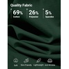 COOFANDY Mens T-Shirt Quarter Button Pullover Casual Long Sleeve Sweatshirt(Dark Green)