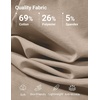 COOFANDY Mens T-Shirt Quarter Button Pullover Casual Long Sleeve Sweatshirt(Light Khaki)