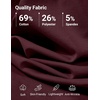 COOFANDY Mens T-Shirt Quarter Button Pullover Casual Long Sleeve Sweatshirt(Wine Red)