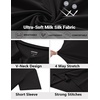 COOFANDY Mens V Neck T-Shirts Short Sleeve Stretch Casual Classic Basic Tee Soft Undershirts(Black-1 Pack)