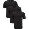 COOFANDY Mens V Neck T-Shirts Short Sleeve Stretch Casual Classic Basic Tee Soft Undershirts(Black/Black/Black-3 Pack)
