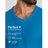 COOFANDY Mens V Neck T-Shirts Short Sleeve Stretch Casual Classic Basic Tee Soft Undershirts(Blue-1 Pack)
