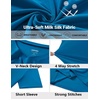 COOFANDY Mens V Neck T-Shirts Short Sleeve Stretch Casual Classic Basic Tee Soft Undershirts(Blue-1 Pack)