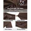 COOFANDY Mens V Neck T-Shirts Short Sleeve Stretch Casual Classic Basic Tee Soft Undershirts(Brown-1 Pack)