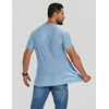 COOFANDY Mens V Neck T-Shirts Short Sleeve Stretch Casual Classic Basic Tee Soft Undershirts(Light Bue-1 Pack)