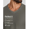 COOFANDY Mens V Neck T-Shirts Short Sleeve Stretch Casual Classic Basic Tee Soft Undershirts(Olive Green-1 Pack)