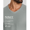 COOFANDY Mens V Neck T-Shirts Short Sleeve Stretch Casual Classic Basic Tee Soft Undershirts(Sage Green-1 Pack)