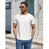 COOFANDY Mens V Neck T-Shirts Short Sleeve Stretch Casual Classic Basic Tee Soft Undershirts(White-1 Pack)