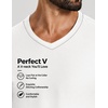 COOFANDY Mens V Neck T-Shirts Short Sleeve Stretch Casual Classic Basic Tee Soft Undershirts(White-1 Pack)