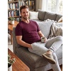 COOFANDY Mens V Neck T-Shirts Short Sleeve Stretch Casual Classic Basic Tee Soft Undershirts(Wine Red-1 Pack)