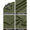 COOFANDY Quarter Zip Pullover Men 1/4 Zip Sweaters Business Casual Sweater(Army Green)