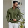 COOFANDY Quarter Zip Pullover Men 1/4 Zip Sweaters Business Casual Sweater(Army Green)