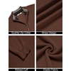 COOFANDY Quarter Zip Pullover Men 1/4 Zip Sweaters Business Casual Sweater(Caramel)