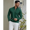 COOFANDY Quarter Zip Pullover Men 1/4 Zip Sweaters Business Casual Sweater(Forest Green)