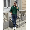 COOFANDY Quarter Zip Pullover Men 1/4 Zip Sweaters Business Casual Sweater(Forest Green)