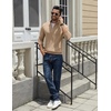 COOFANDY Quarter Zip Pullover Men 1/4 Zip Sweaters Business Casual Sweater(Khaki)