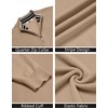 COOFANDY Quarter Zip Pullover Men 1/4 Zip Sweaters Business Casual Sweater(Khaki)