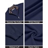 COOFANDY Quarter Zip Pullover Men 1/4 Zip Sweaters Business Casual Sweater(Navy Blue)