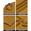 COOFANDY Quarter Zip Pullover Men 1/4 Zip Sweaters Business Casual Sweater(Turmeric)