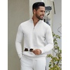 COOFANDY Quarter Zip Pullover Men 1/4 Zip Sweaters Business Casual Sweater(White)