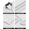 COOFANDY Quarter Zip Pullover Men 1/4 Zip Sweaters Business Casual Sweater(White)