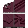 COOFANDY Quarter Zip Pullover Men 1/4 Zip Sweaters Business Casual Sweater(Wine Red)
