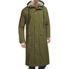 COOFANDY Long Rain Coats for Men Waterproof Trench Jacket with Hood(Army Green)