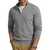 COOFANDY Quarter Zip Pullover Men 1/4 Zip Sweaters Business Casual Sweater(Grey)
