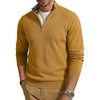 COOFANDY Quarter Zip Pullover Men 1/4 Zip Sweaters Business Casual Sweater(Turmeric)