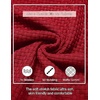 COOFANDY Men Dress Crewneck Sweater Pullover Knit Long Sleeve Casual Slim Fit Sweater(Red)
