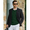 COOFANDY Mens Casual V Neck Sweater Knit Slim Fit Long Sleeve Pullover Top(Green)