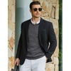 COOFANDY Mens Casual V Neck Sweater Knit Slim Fit Long Sleeve Pullover Top(Pat1)