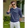 COOFANDY Mens Casual V Neck Sweater Knit Slim Fit Long Sleeve Pullover Top(Pattern 5)