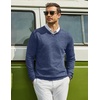 COOFANDY Mens Casual V Neck Sweater Knit Slim Fit Long Sleeve Pullover Top(Pattern 5)