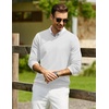 COOFANDY Mens Casual V Neck Sweater Knit Slim Fit Long Sleeve Pullover Top(White)