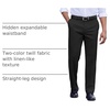 COOFANDY Men’s Classic Fit Dress Pants Flat Front Straight Suit Pant(Black)