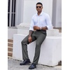 COOFANDY Men’s Classic Fit Dress Pants Flat Front Straight Suit Pant(Dark Gery)
