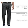 COOFANDY Men’s Classic Fit Dress Pants Flat Front Straight Suit Pant(Dark Gery)