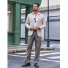 COOFANDY Men’s Classic Fit Dress Pants Flat Front Straight Suit Pant(Grey)
