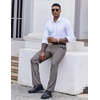 COOFANDY Men’s Classic Fit Dress Pants Flat Front Straight Suit Pant(Grey)