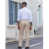 COOFANDY Men’s Classic Fit Dress Pants Flat Front Straight Suit Pant(Light Khaki)
