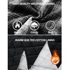 COOFANDY Mens Flannel Shirt Jacket Quilted Lined Plaid Jacket Warm Shackets(Black)